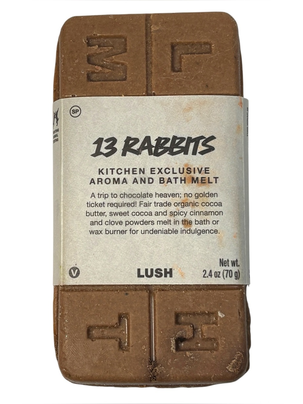 Lush Kitchen Exclusive 13 Rabbits Aroma & Bath Melt Cocoa Cinnamon Clove NWT